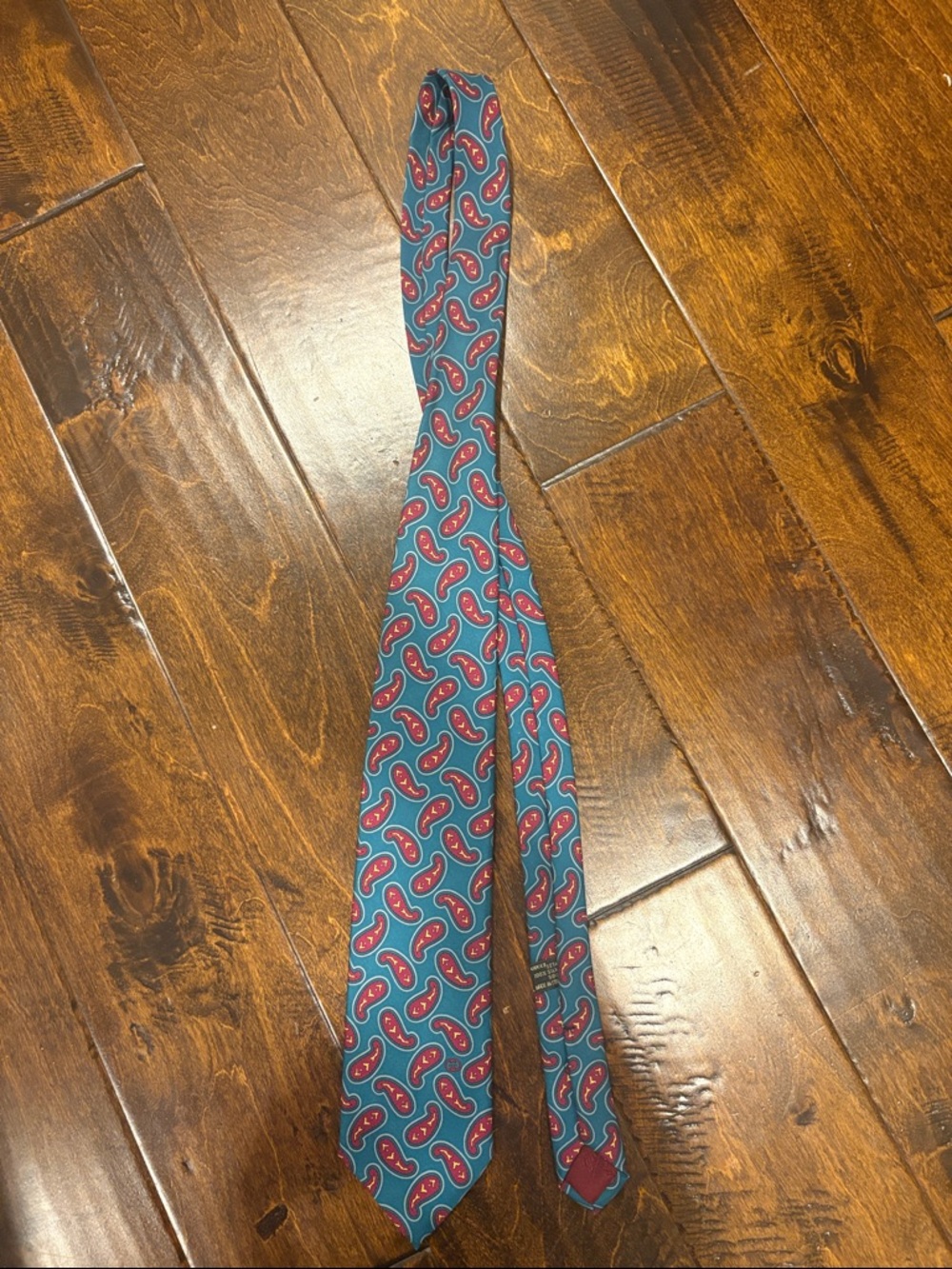 Vintage Gucci teal and maroon  Men's Silk Tie -